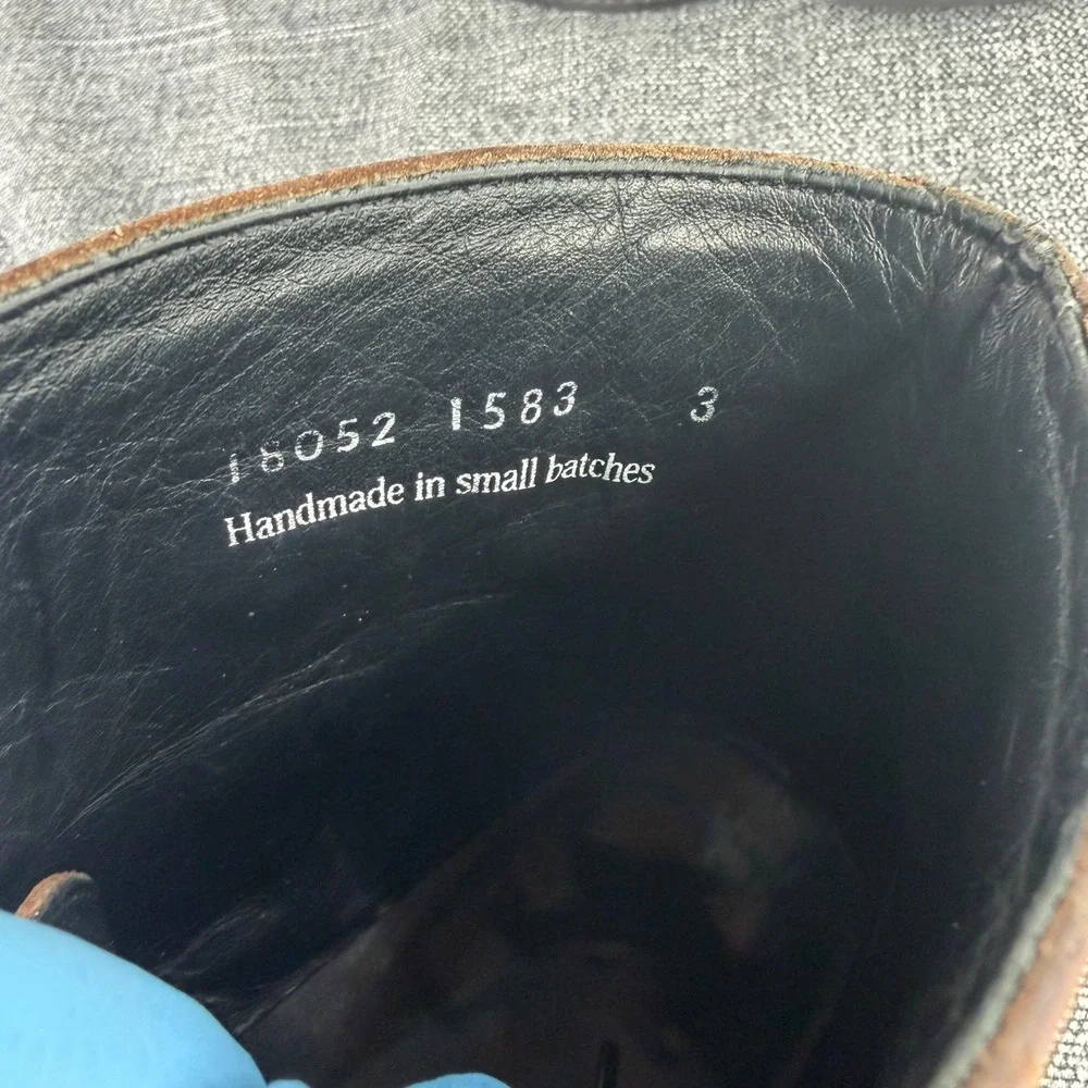 Thursday Boot Co Wingtip Leather Boots Mens 8.5 Cognac Brown Brogue Ankle Boot
